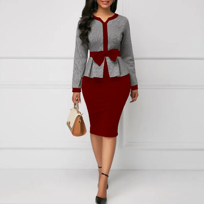 Modest Office Attire with Bow Accents - Culture Heaven Special