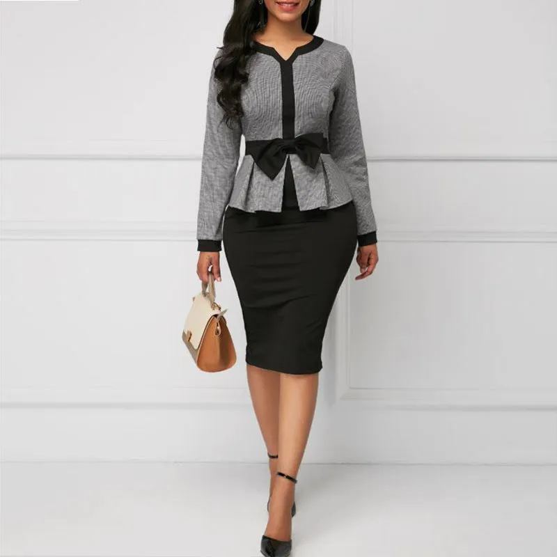 Modest Office Attire with Bow Accents - Culture Heaven Special