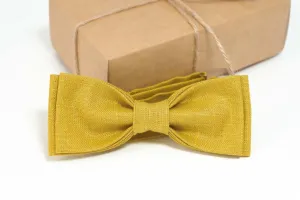 Mustard yellow wedding bow ties for groomsmen | Mustard yellow  baby bow tie