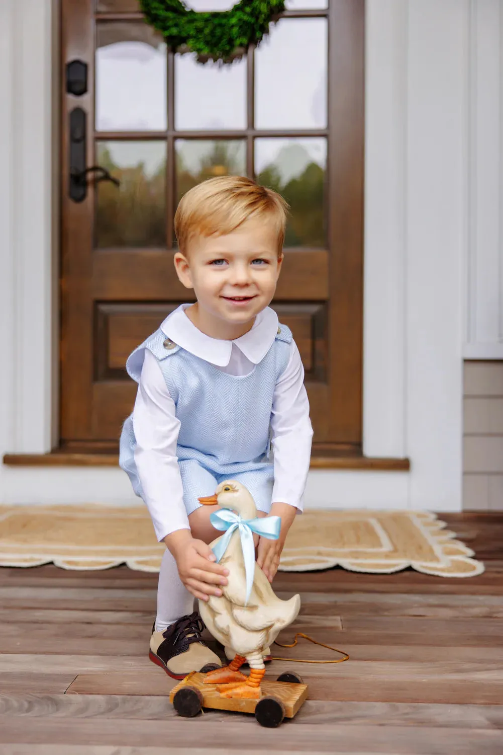 Peter Pan Collar Shirt & Onesie (Long Sleeve Woven)