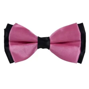 PINK SATIN BOW TIE