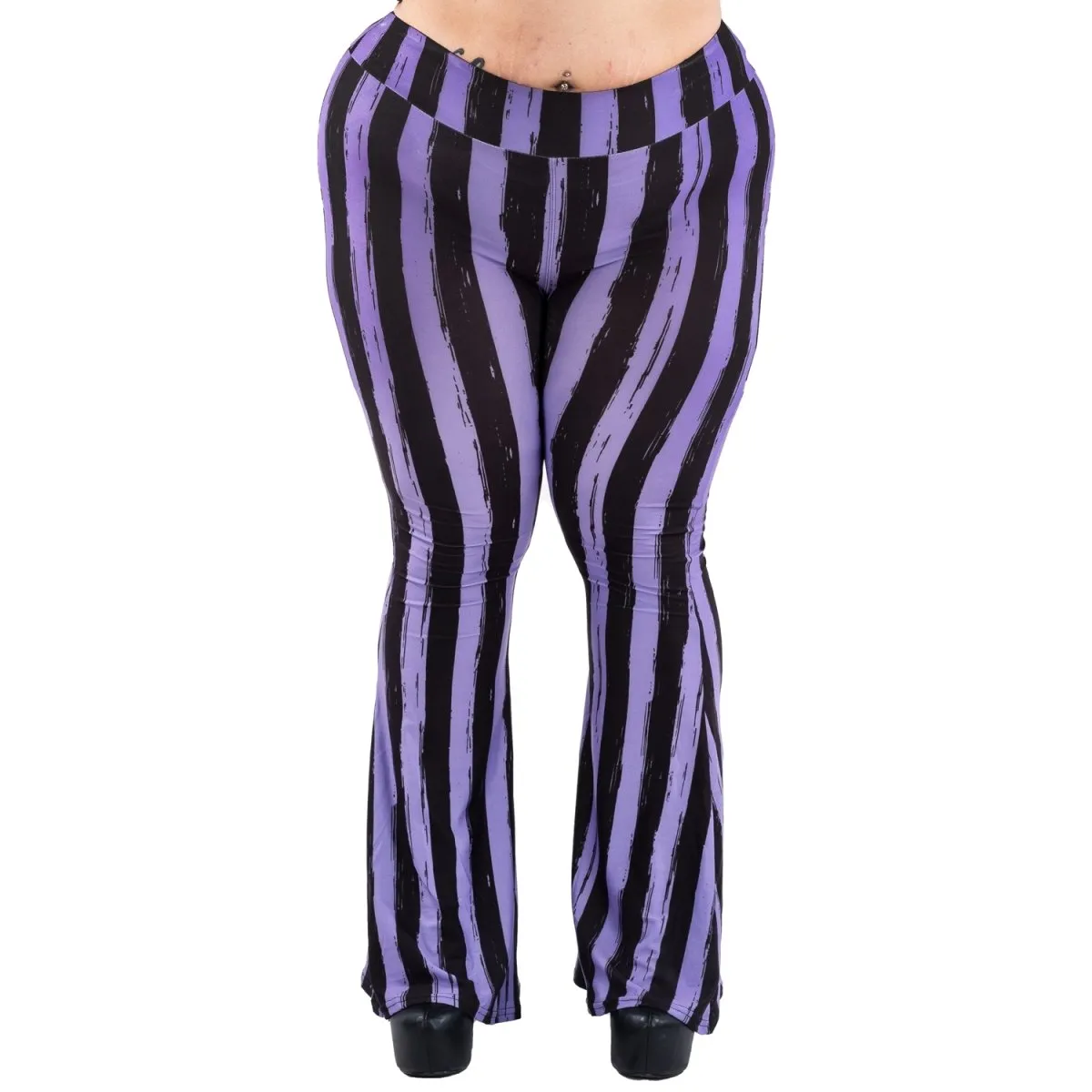 Purple Black Striped Hellz Bellz Flares