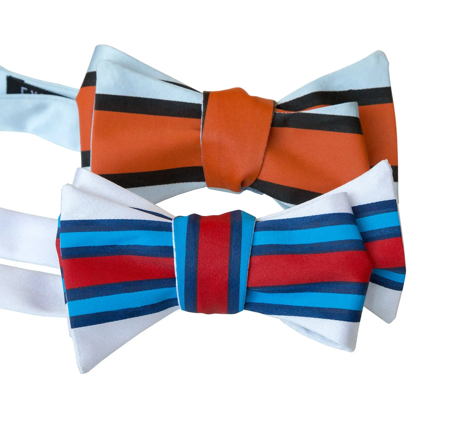 Racing Stripes Bow Tie: Le Mans Mirage Print Tie