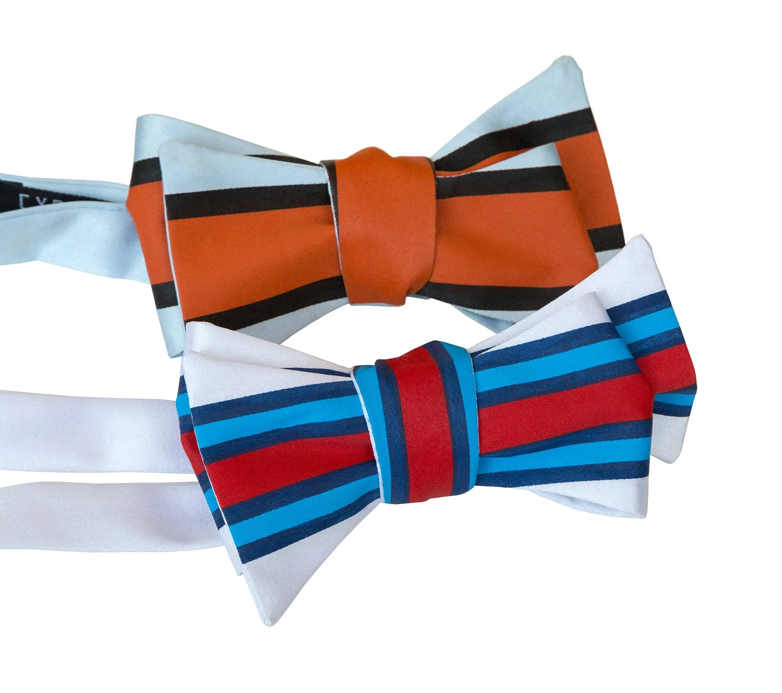 Racing Stripes Bow Tie: Le Mans Mirage Print Tie