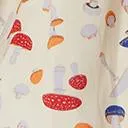 Retro Style Cream & Mushroom Print Candice Swing Dress