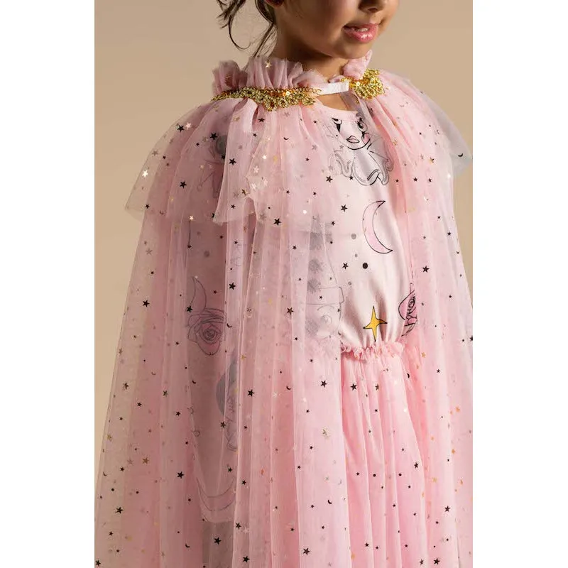 Rock Your Kid Starry Pink Tulle Cape