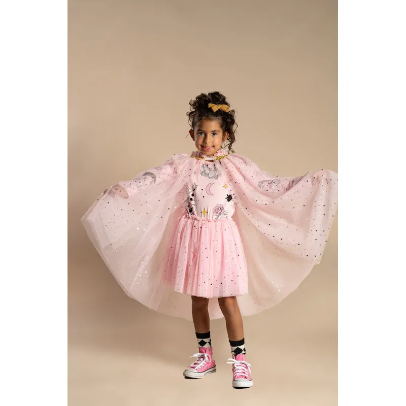 Rock Your Kid Starry Pink Tulle Cape