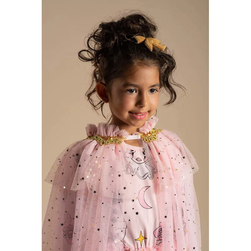 Rock Your Kid Starry Pink Tulle Cape