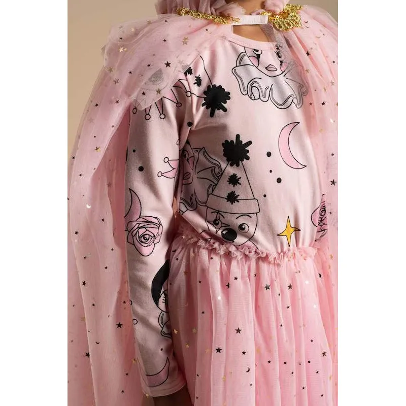 Rock Your Kid Starry Pink Tulle Cape