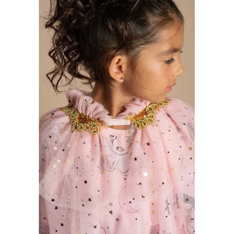 Rock Your Kid Starry Pink Tulle Cape