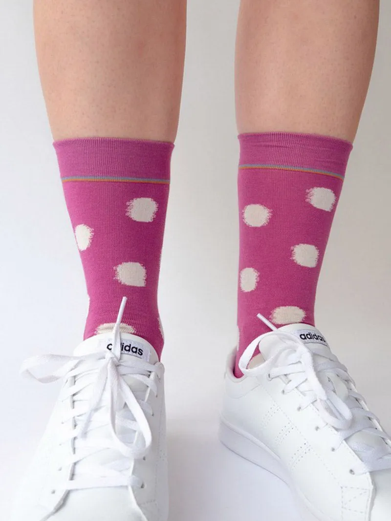 Socks Orchid Polka Dot