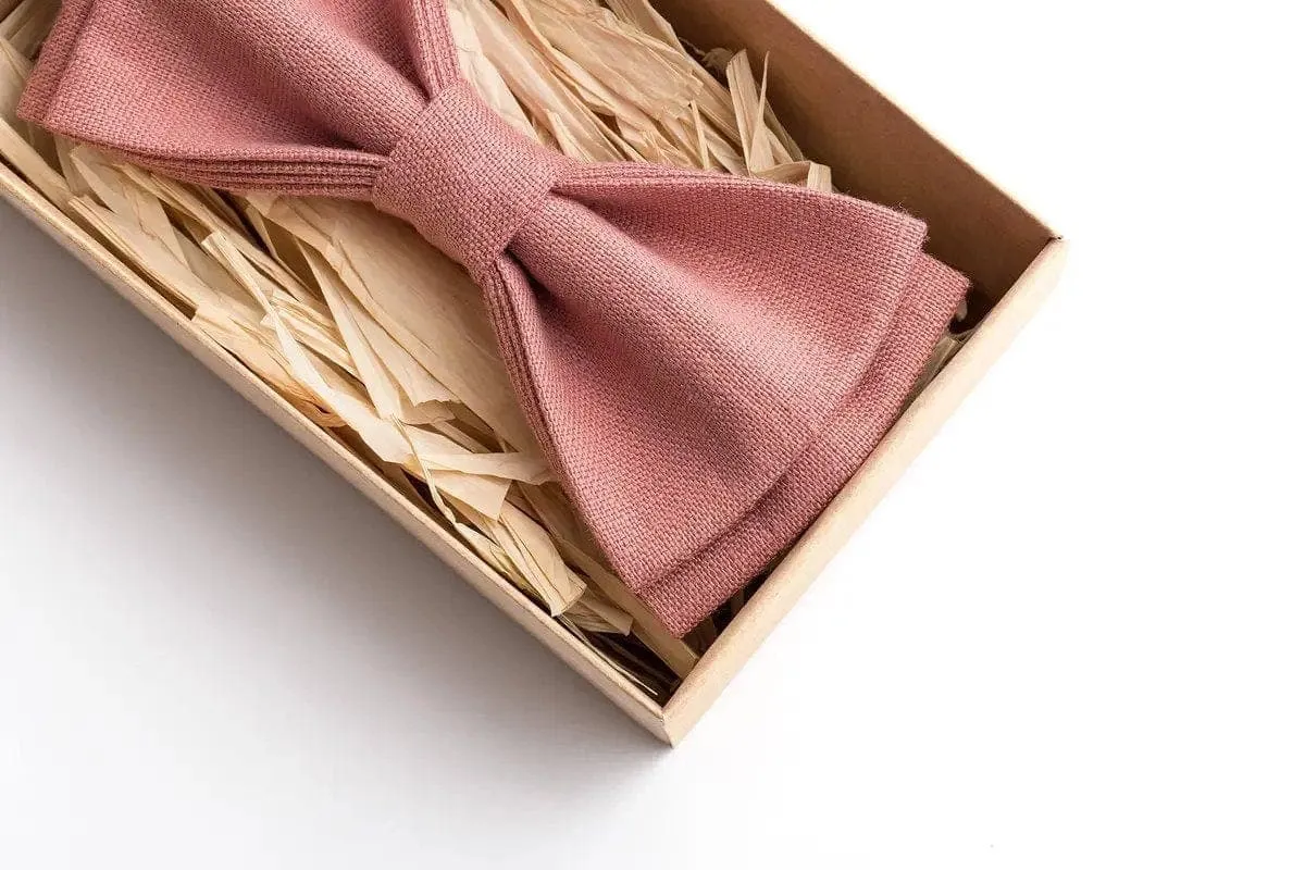 Sophisticated Dusty Rose Bow Tie - Ideal for Weddings and Formal Events