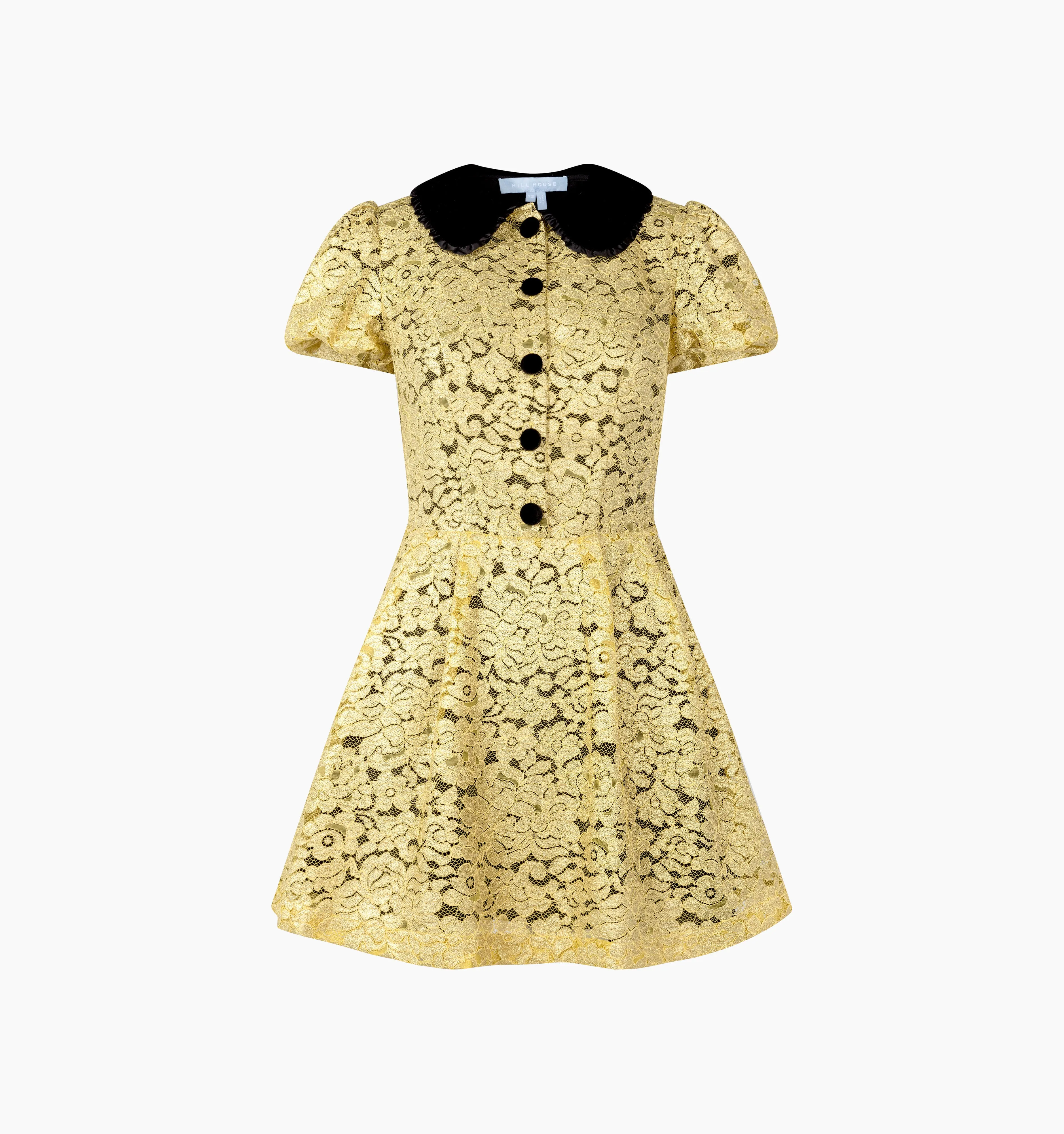 The Celeste Dress - Gold Lace