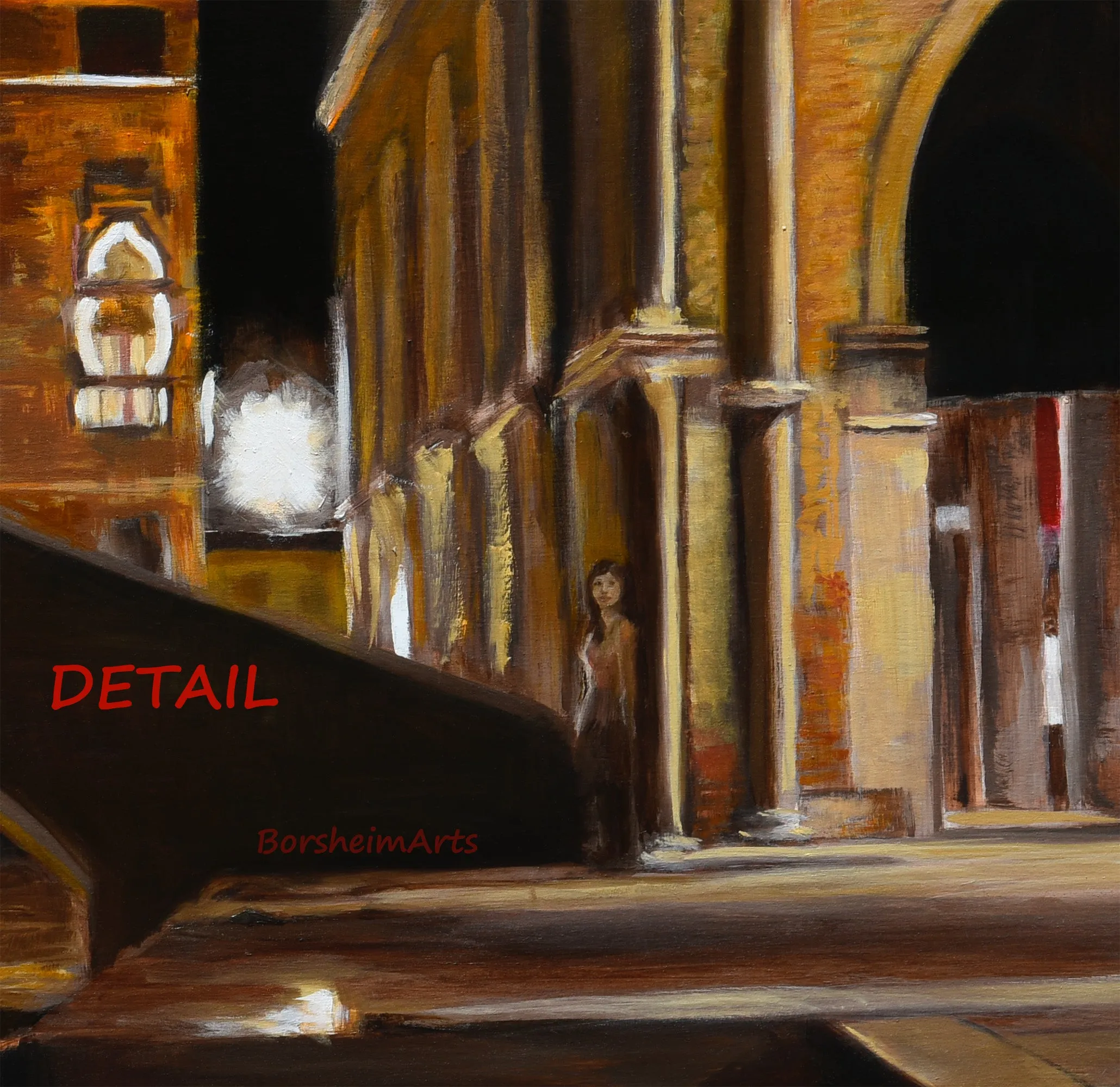 Venezia Venice Fish Market at Night ~ Oil Painting