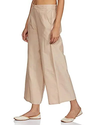 W for Woman Women's Flared Pants (19FEW60234-211282_Beige_16)