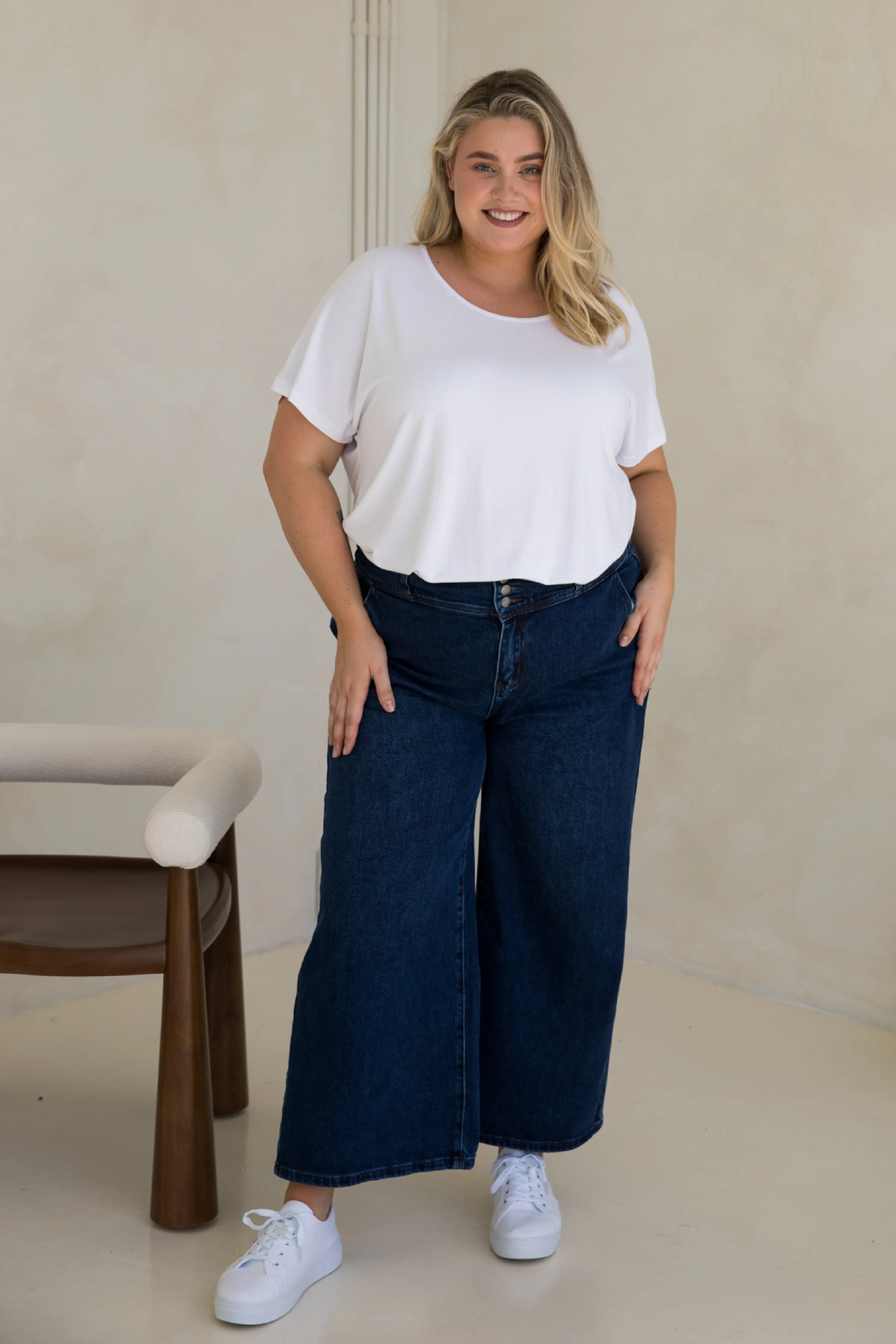 Wide Leg Jean | Dark Denim