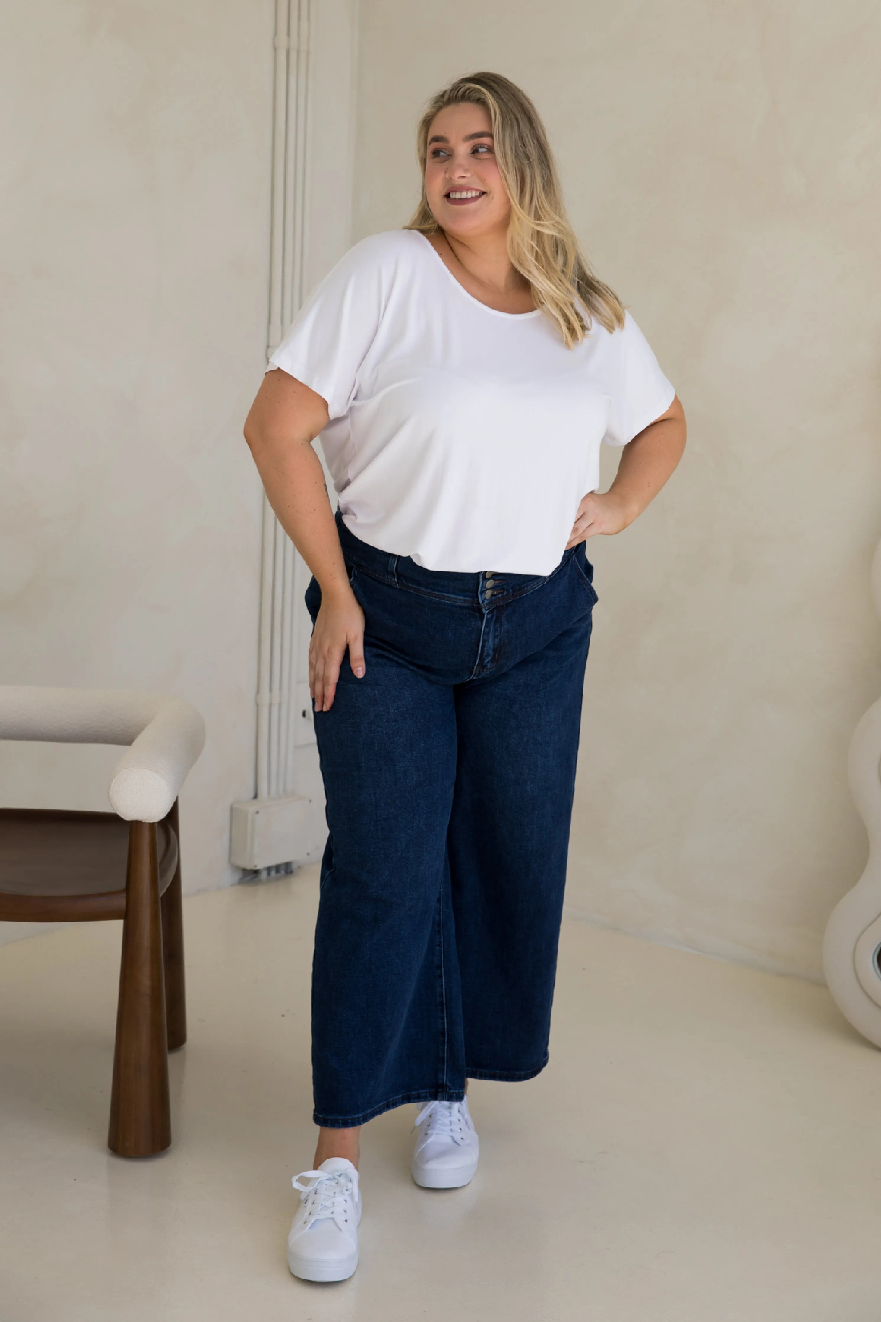 Wide Leg Jean | Dark Denim