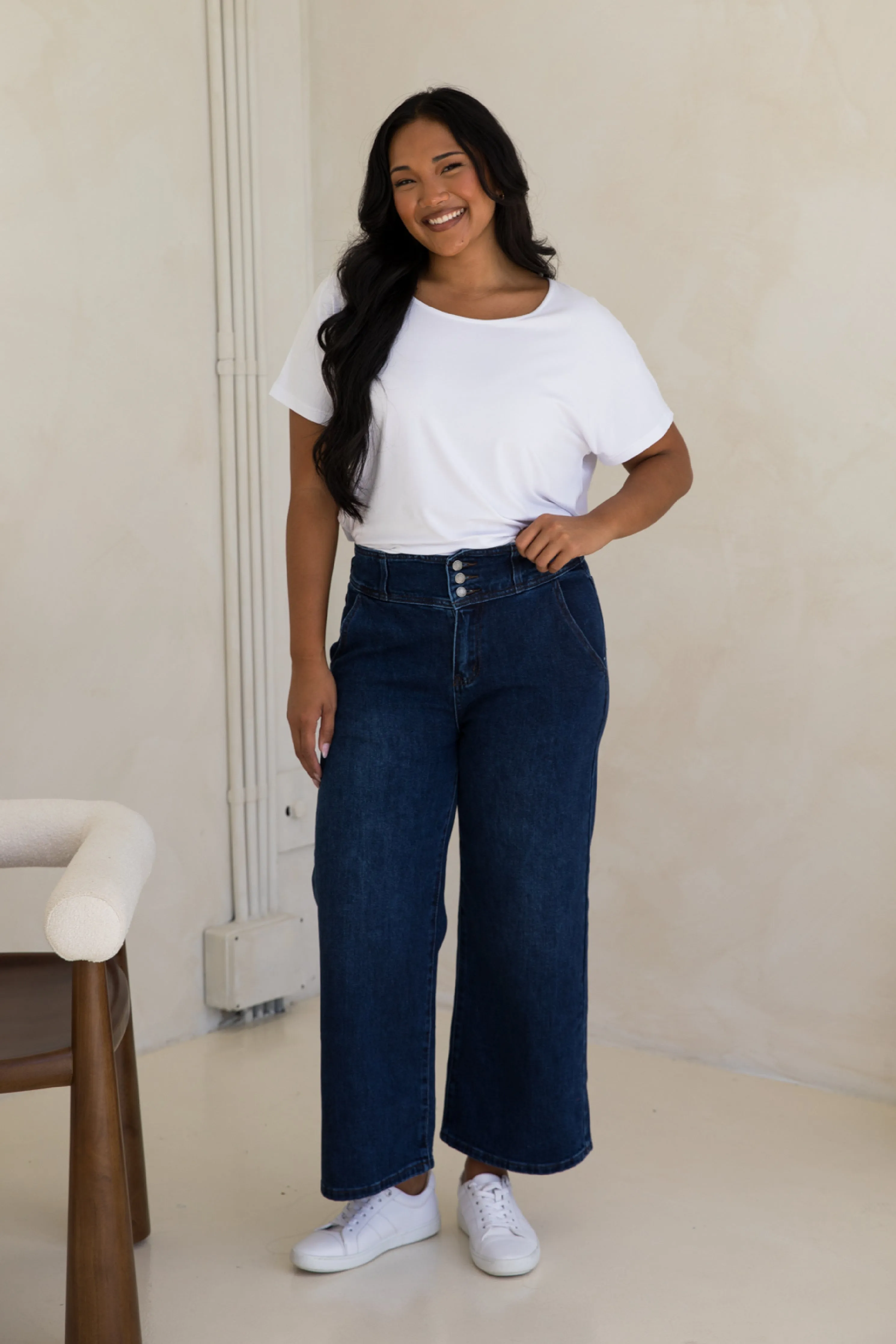 Wide Leg Jean | Dark Denim