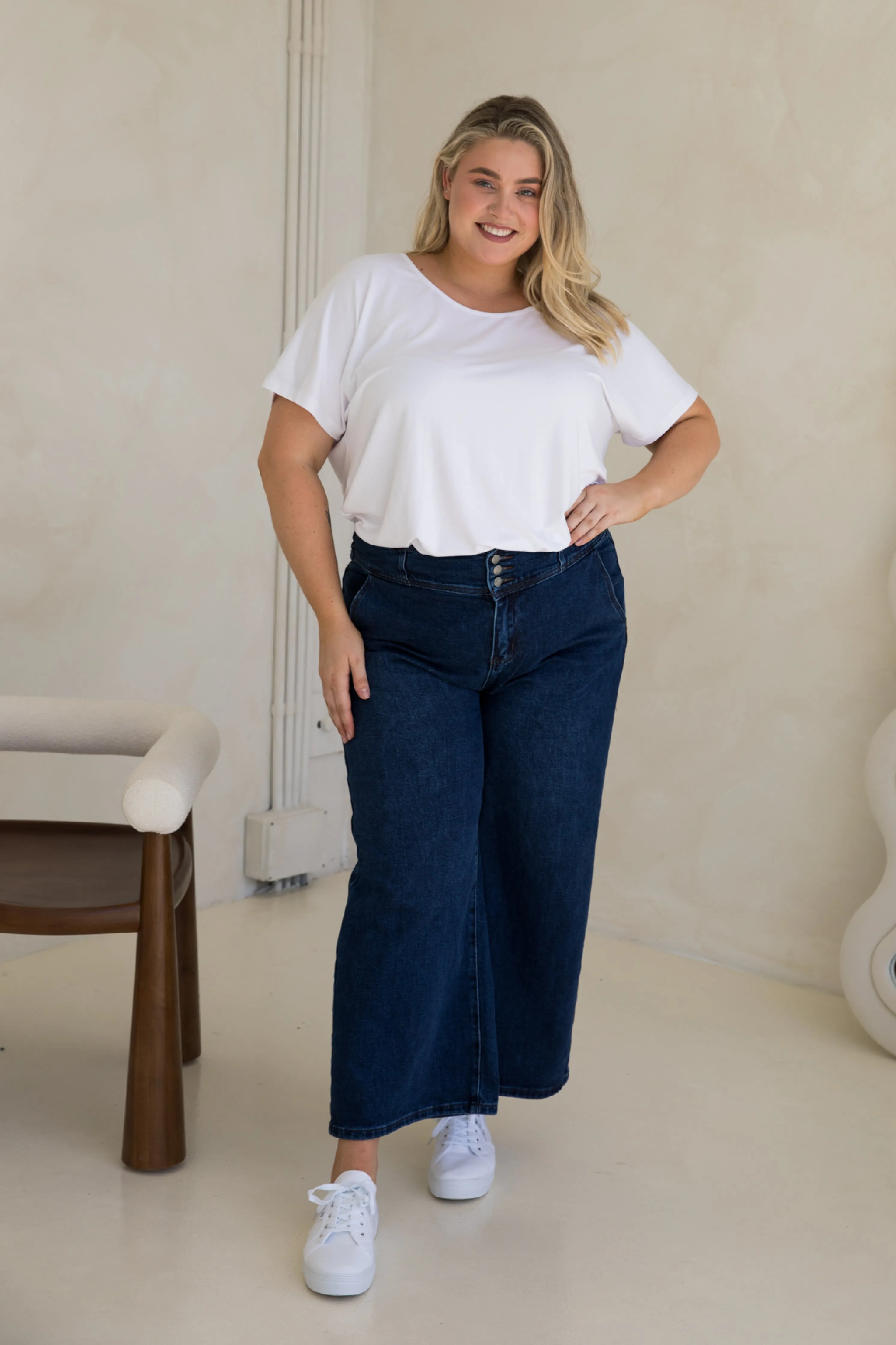 Wide Leg Jean | Dark Denim