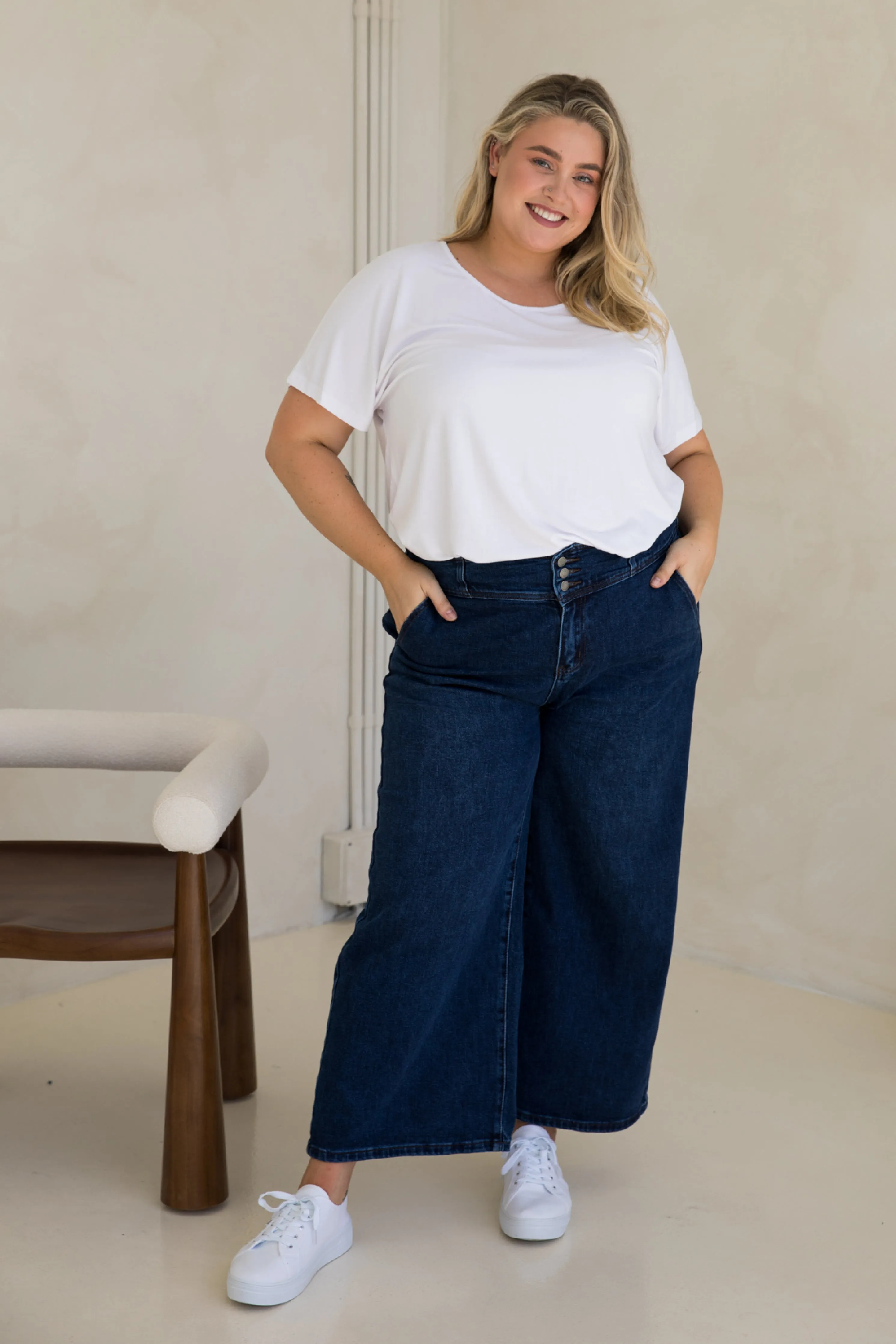 Wide Leg Jean | Dark Denim