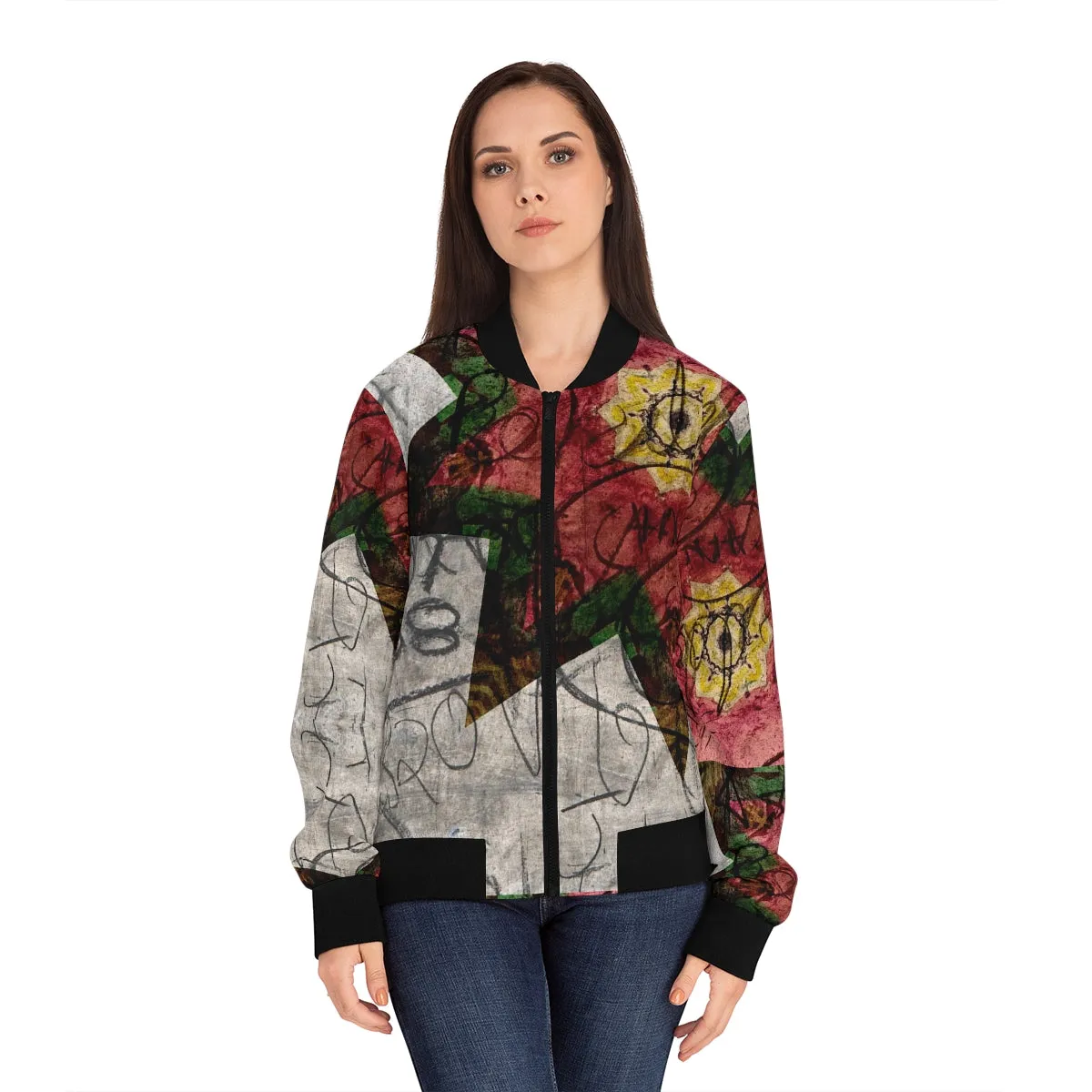 Women's Bomber Jacket (AOP) STAR