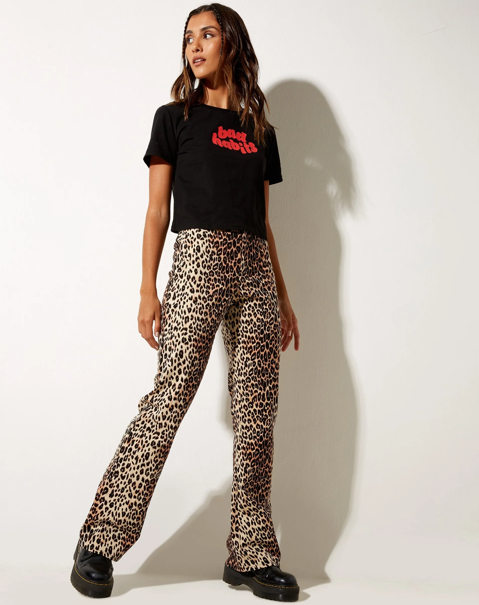 Zoven Flare Trouser in True Leopard