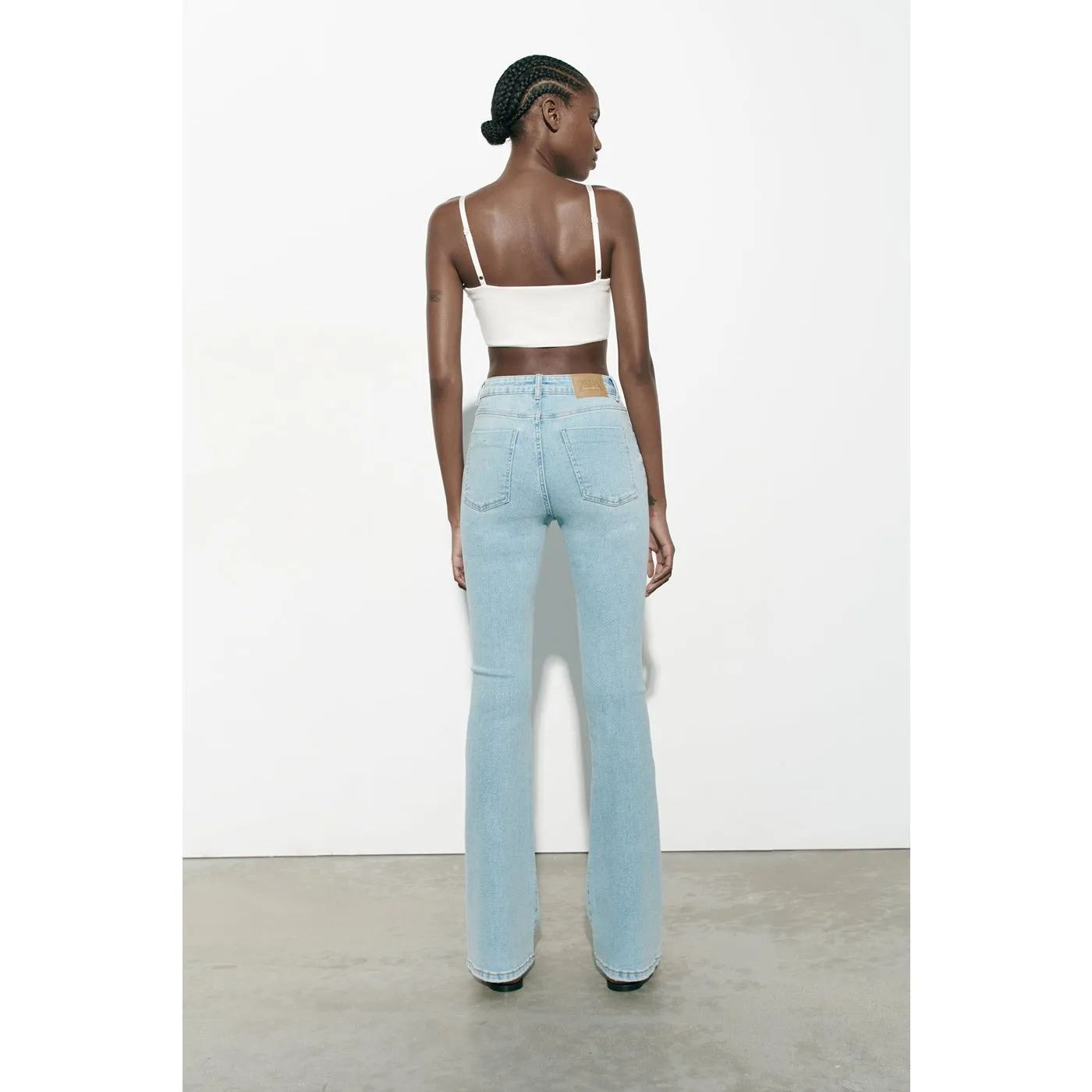 ZR High Waisted Light Blue Flare Jeans