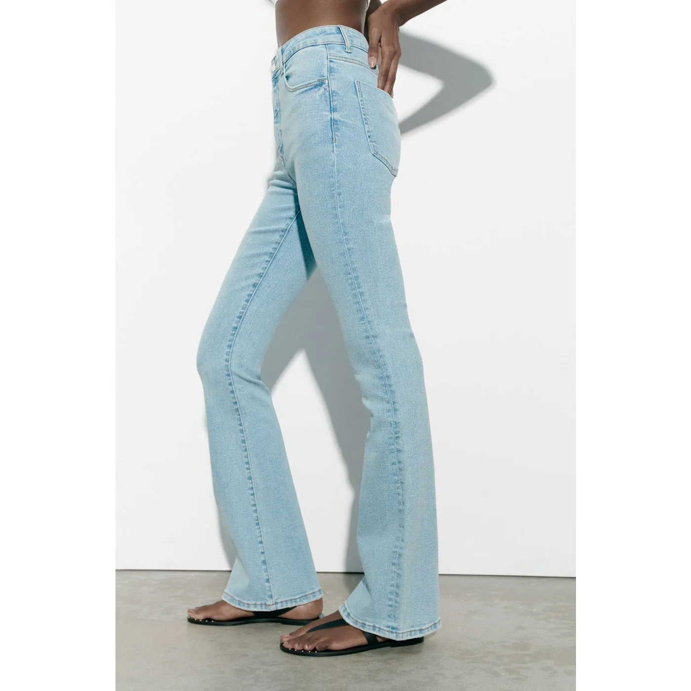 ZR High Waisted Light Blue Flare Jeans